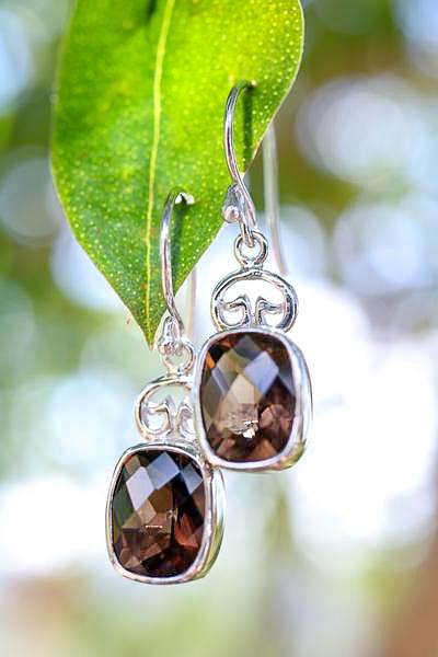 Coral Bay Earrings Earrings Smokey Quartz
